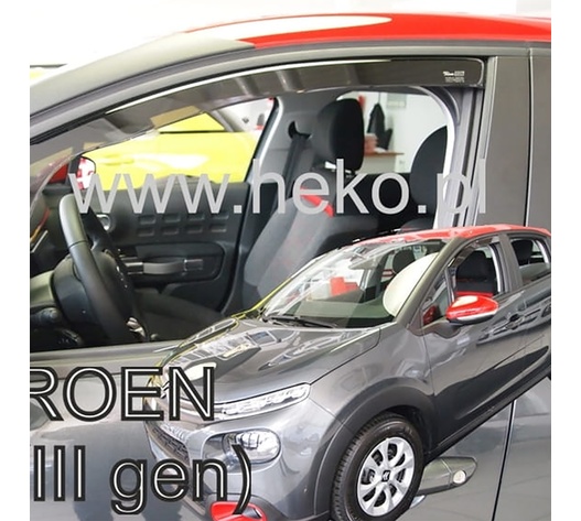 ΑΝΕΜΟΘΡΑΥΣΤΕΣ ΓΙΑ CITROEN C3 3 5D 2017+ ΖΕΥΓΑΡΙ ΑΠΟ ΕΥΚΑΜΠΤΟ ΦΙΜΕ ΠΛΑΣΤΙΚΟ HEKO - 2 ΤΕΜ.