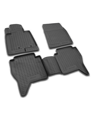 ΠΑΤΑΚΙΑ ΣΕ ΣΚΑΦΗ TPE ΛΑΣΤΙΧΟ ΓΙΑ MITSUBISHI PAJERO (V80) 5D 2006+ ΣΕ ΜΑΥΡΟ ΧΡΩΜΑ NOVLINE - 4 ΤΕΜ.