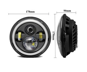 LED ΠΡΟΒΟΛΕΑΣ ΕΡΓΑΣΙΑΣ ΣΤΡΟΓΓΥΛΟΣ 7" 75W KX093A-2