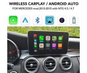 DIGITAL IQ BZ 242 CPAA (WIRELESS CARPLAY / ANDROID AUTO BOX for MERCEDES mod. 2012-2015 with NTG 4.5/4.7 - 2 CAMERAS)