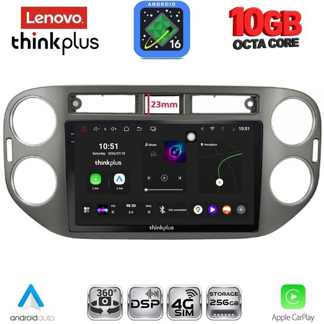 LENOVO LTM 11760GR_CPA (9inc) MULTIMEDIA TABLET for VW TIGUAN mod. 2011-2016 (GREY)