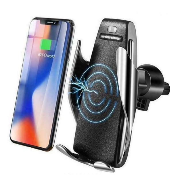 Βάση Κινητού Αυτοκινήτου S5 Sensor με Ρυθμιζόμενα Άγκιστρα και Ασύρματη Φόρτιση