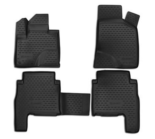 ΠΑΤΑΚΙΑ ΣΕ ΣΚΑΦΗ TPE ΛΑΣΤΙΧΟ ΓΙΑ HYUNDAI SANTA FE 5D 2007-2012  ΣΕ ΜΑΥΡΟ ΧΡΩΜΑ NOVLINE - 4 ΤΕΜ.