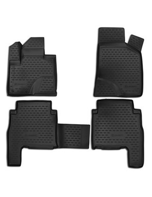 ΠΑΤΑΚΙΑ ΣΕ ΣΚΑΦΗ TPE ΛΑΣΤΙΧΟ ΓΙΑ HYUNDAI SANTA FE 5D 2007-2012  ΣΕ ΜΑΥΡΟ ΧΡΩΜΑ NOVLINE - 4 ΤΕΜ.