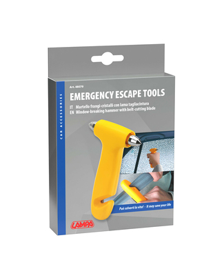 Lampa - Θραύστης Τζαμιού με Κοπτικό Ζώνης 2 σε 1 Emergency Escape Tool σε Κίτρινο Χρώμα - 1 Τεμ. (L4807.0)