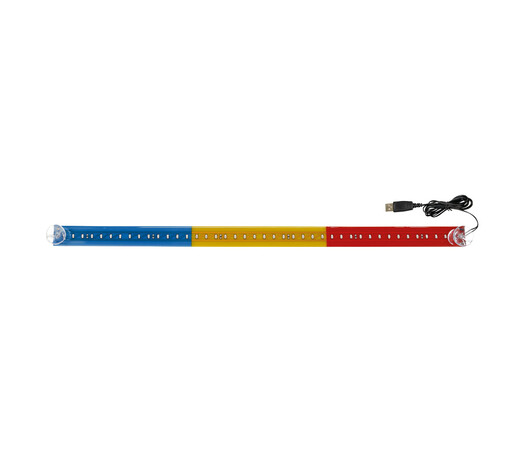 ΣΗΜΑΙΑ ΡΟΥΜΑΝΙΑΣ ΦΩΤΙΖΟΜΕΝΗ 42LED 60cm 24V ΜΕ ΒΕΝΤΟΥΖΑ & USB  ΜΕ ΚΑΛΩΔΙΟ 150cm LAMPA -  1 Τεμ.