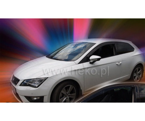 ΑΝΕΜΟΘΡΑΥΣΤΕΣ ΓΙΑ SEAT LEON 3 3D 2013R+  ΖΕΥΓΑΡΙ ΑΥΤΟΚΙΝΗΤΟΥ ΑΠΟ ΕΥΚΑΜΠΤΟ ΦΙΜΕ ΠΛΑΣΤΙΚΟ HEKO - 2 ΤΕΜ.