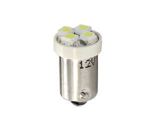 T4W 12V 0,32W BA9s (ΜΙΝΙΟΝ) LED 4xSMD3528 ΛΕΥΚΟ 1ΤΕΜ.