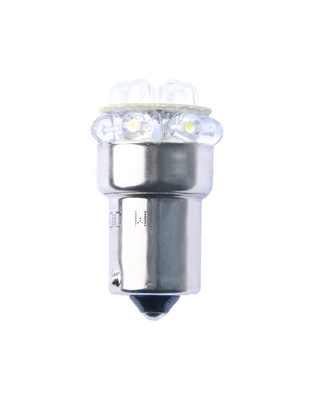 R10W 12V BA15s LED 12xFlux 5mm ΚΙΤΡΙΝΟ (ΜΟΝΟΠΟΛΙΚΟ) M-TECH - 1 ΤΕΜ.