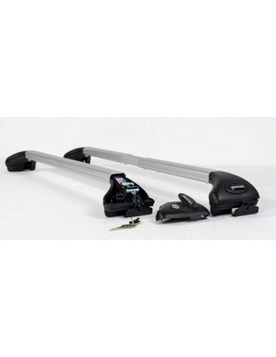 MENABO ΠΤΥΣΣΟΜΕΝΕΣ ΜΠΑΡΕΣ ΟΡΟΦΗΣ ΑΛΟΥΜΙΝΙΟΥ ARIETE 81.5-119.5 cm ΣΕ ΑΣΗΜΙ ΧΡΩΜΑ ΓΙΑ Hyundai Maxcruze / Santa Fe (DM/NC) 5 doors 2012>2018 ΜΕ FLUSH RAILS 5.5 cm max - 2 ΤΕΜ. (12060/MB)