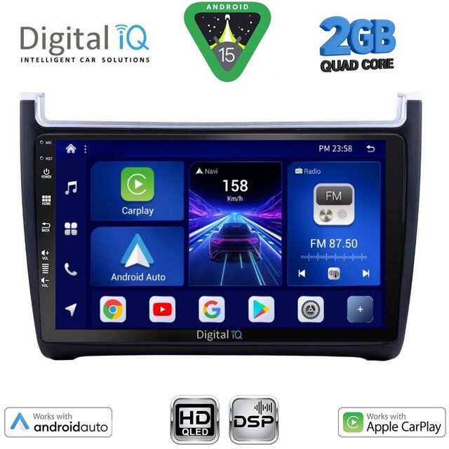 DIGITAL IQ BXC 3757_CPAA (9inc) MULTIMEDIA TABLET for VW POLO mod. 2014-2017