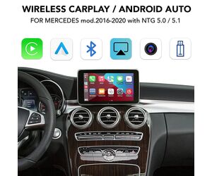 DIGITAL IQ BZ 241 CPAA (WIRELESS CARPLAY / ANDROID AUTO BOX for MERCEDES mod. 2014-2018 with NTG 5.0/5.1 with 2 CAMERAS)