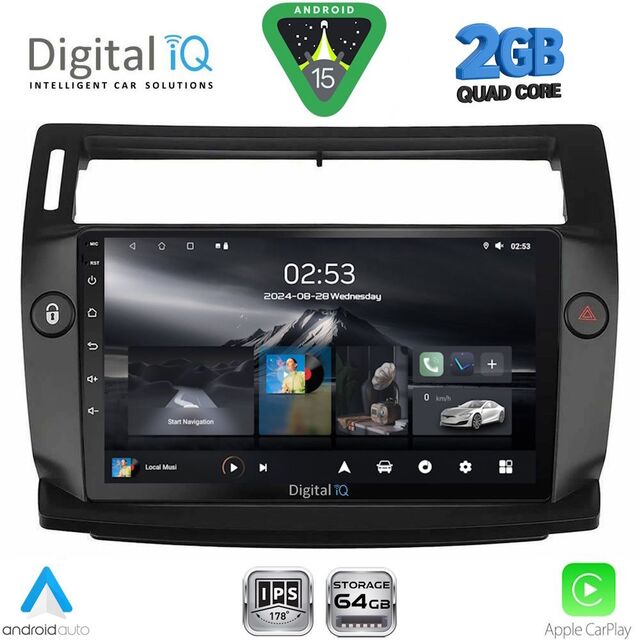 DIGITAL IQ RSD 1084BL_CPA (9inc) MULTIMEDIA TABLET for CITROEN C4  mod. 2004-2011 (BLACK)