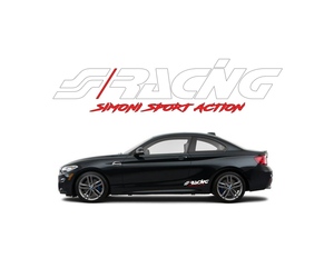 ΑΥΤΟΚΟΛΛΗΤΟ ΔΙΑΚΟΣΜΗΤΙΚΟ ΠΛΑΙΝΟ SIMONI RACING PRE-SPACED ΛΕΥΚΟ/ΚΟΚΚΙΝΟ 30x7cm