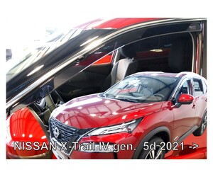 ΑΝΕΜΟΘΡΑΥΣΤΕΣ ΓΙΑ NISSAN X-TRAIL 5D 2021+ ΣΕΤ ΑΥΤΟΚΙΝΗΤΟΥ ΑΠΟ ΕΥΚΑΜΠΤΟ ΦΙΜΕ ΠΛΑΣΤΙΚΟ HEKO - 4 ΤΕΜ.