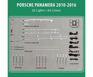 DIQ AMBIENT PORSCHE PANAMERA (G1) mod. 2010-2016 (Digital iQ Ambient Light for Porsche Panamera mod. 2010-2016 with 20 Lights)