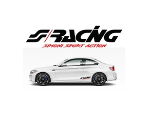ΑΥΤΟΚΟΛΛΗΤΟ ΔΙΑΚΟΣΜΗΤΙΚΟ ΠΛΑΙΝΟ SIMONI RACING PRE-SPACED ΜΑΥΡΟ/ΚΟΚΚΙΝΟ 30x7cm