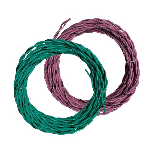 Καλώδια ηχείων (twinned) 2x6 meters (12 meters total) 2x1,0 mm² Purple & Green Auto-Connect 720SCTGRNPU2106L -2 τεμάχια