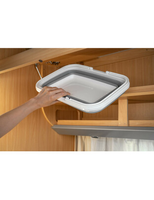 ΚΑΛΑΘΙ ΜΕΤΑΦΟΡΑΣ ΠΙΚ ΝΙΚ ΠΤΥΣΣΟΜΕΝΟ 6>15,5cm ΜΕ ΧΕΙΡΟΛΑΒΕΣ 8,5LT ΛΕΥΚΟ/ΓΚΡΙ