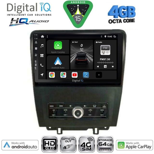 DIGITAL IQ BXK 19165_CPAA (10inc) MULTIMEDIA TABLET for FORD MUSTANG mod. 2010-2015
