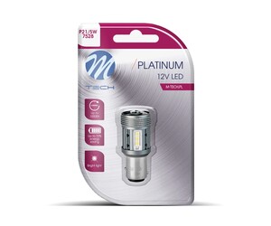 ΛΑΜΠΑΚΙ P21/5W 12/24V BAY15d 12xSMD3030 LED CAN-BUS ΛΕΥΚΟ PLATINIUM BLISTER M-TECH - 1 ΤΕΜ