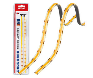 Amio – Ταινία LED COB 12V Πορτοκαλί 2x30cm Flexible για Εντυπωσιακό Εσωτερικό Φωτισμό & Easy Install – Σετ 2 Τεμ. (04572/AM)