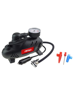 Amio - ΚΟΜΠΡΕΣΕΡ ΑΕΡΑ ΕΛΑΣΤΙΚΩΝ ΠΛΑΣΤΙΚΟ ACOMP-07 12V 250psi 17bar 9l/min ΜΕ ΦΙΣ ΑΝΑΠΤΗΡΑ ΚΑΙ ΔΙΑΚΟΠΤΗ & ΚΑΛΩΔΙΟ 3Μ - 1 Τεμ. (02181/AM)