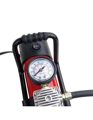 Amio - ΚΟΜΠΡΕΣΕΡ ΑΕΡΑ ΕΛΑΣΤΙΚΩΝ ΜΕΤΑΛΛΙΚΟΣ ACOMP-06 12V 100psi 7bar 28l/min ΜΕ ΦΙΣ ΑΝΑΠΤΗΡΑ ΚΑΙ ΚΑΛΩΔΙΟ 300cm ΚΑΙ ΦΑΚΟ LED - 1 ΤΕΜ. (02180/AM)