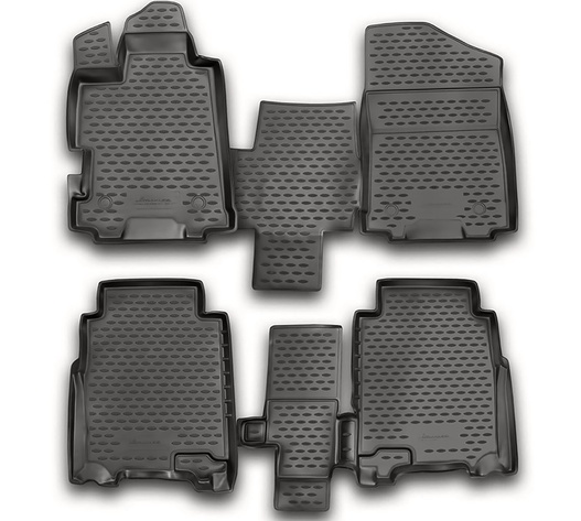 ΠΑΤΑΚΙΑ ΣΕ ΣΚΑΦΗ TPE ΛΑΣΤΙΧΟ ΓΙΑ HONDA FR-V 01/2007-2011  ΣΕ ΑΝΘΡΑΚΙ ΣΚΟΥΡΟ ΓΚΡΙ ΧΡΩΜΑ NOVLINE - 4 ΤΕΜ.