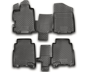 ΠΑΤΑΚΙΑ ΣΕ ΣΚΑΦΗ TPE ΛΑΣΤΙΧΟ ΓΙΑ HONDA FR-V 01/2007-2011  ΣΕ ΑΝΘΡΑΚΙ ΣΚΟΥΡΟ ΓΚΡΙ ΧΡΩΜΑ NOVLINE - 4 ΤΕΜ.