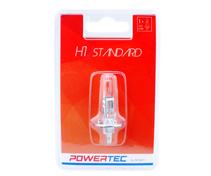 Λαμπάκι Αλογόνου H1 12V 55W P14,5s POWERTEC STANDARD 1ΤΕΜ.