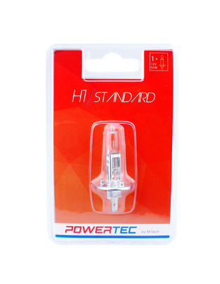 Λαμπάκι Αλογόνου H1 12V 55W P14,5s POWERTEC STANDARD 1ΤΕΜ.