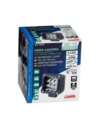 ΠΡΟΒΟΛΕΑΣ ΕΡΓΑΣΙΑΣ ΤΕΤΡΑΓΩΝΟΣ WL-18 9LED 10W 1000lm 9-32V (52 x 62 x 47 mm) ΚΑΡΦΙ -1 ΤΕΜ.