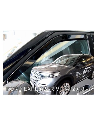 ΑΝΕΜΟΘΡΑΥΣΤΕΣ ΓΙΑ FORD EXPLORER 5D 2019+ ΣΕΤ ΑΥΤΟΚΙΝΗΤΟΥ ΑΠΟ ΕΥΚΑΜΠΤΟ ΦΙΜΕ ΠΛΑΣΤΙΚΟ HEKO - 4 ΤΕΜ.