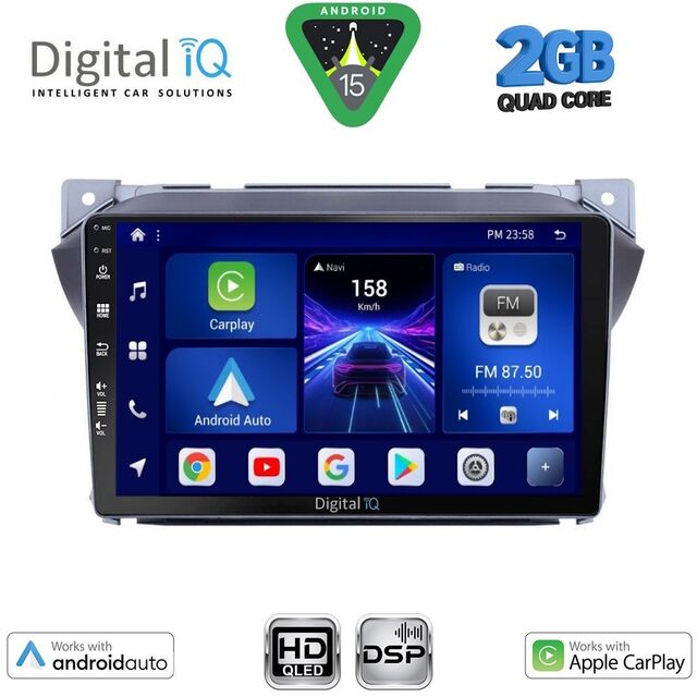 DIGITAL IQ BXC 3670_CPAA (9inc) MULTIMEDIA TABLET for SUZUKI ALTO - NISSAN PIXO mod. 2009-2014