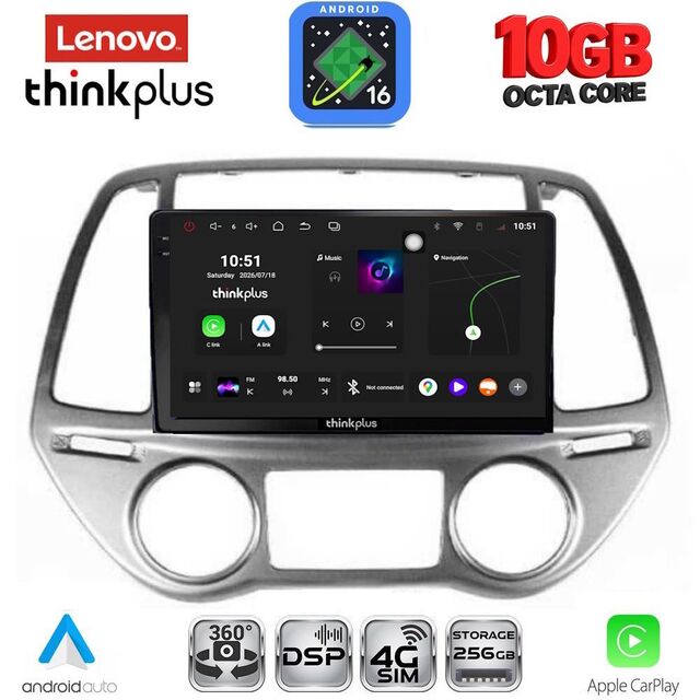 LENOVO LTM 11227_CPA CLIMA (9inc) MULTIMEDIA TABLET for HYUNDAI i20 mod. 2008-2012