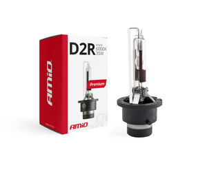 Amio - Λάμπα Xenon D2R 6000K 35W 12V Premium για αντικατάσταση εργοστασιακών και aftermarket xenon με καθαρό λευκό φωτισμό και σταθερή απόδοση χωρίς τροποποιήσεις - 1 Τεμ. (01971/AM)