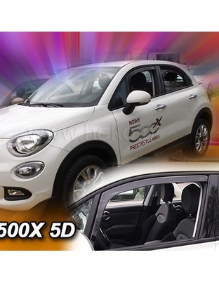 ΑΝΕΜΟΘΡΑΥΣΤΕΣ ΓΙΑ FIAT 500 X 5D 2015-2021 ΖΕΥΓΑΡΙ ΑΠΟ ΕΥΚΑΜΠΤΟ ΦΙΜΕ ΠΛΑΣΤΙΚΟ HEKO - 2 ΤΕΜ.