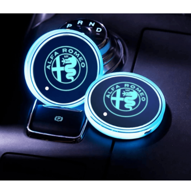Φωτιζόμενο σουβέρ ποτηροθήκης με logo Alfa Romeo - 1 τεμάχιο