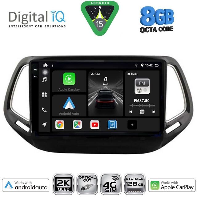 DIGITAL IQ BXK 20278_CPAA (10inc) MULTIMEDIA TABLET for JEEP COMPASS mod. 2016-2021