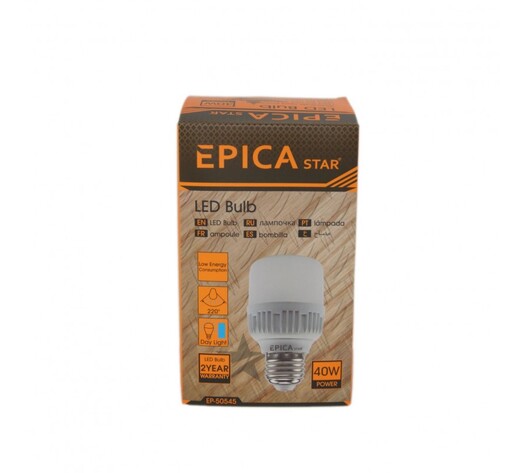 ΛΑΜΠΑ LED E27/40W/6500K EPICA STAR EP-50545