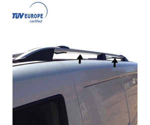 ΜΠΑΡΕΣ ΟΡΟΦΗΣ ΓΙΑ FIAT DOBLO 2010-2022 / OPEL COMBO 2010-2018 ΠΑΡΑΛΛΗΛΕΣ ΑΛΟΥΜΙΝΙΟΥ L1 ΑΣΗΜΙ