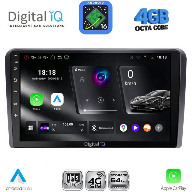 DIGITAL IQ RTG 6168SQ_CPA (10inc) MULTIMEDIA TABLET for FORD mod. 2004-2007 (For Square radio)