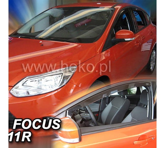 ΑΝΕΜΟΘΡΑΥΣΤΕΣ ΓΙΑ FORD FOCUS 3 4D/5D 2011-2018 ΖΕΥΓΑΡΙ ΑΠΟ ΕΥΚΑΜΠΤΟ ΦΙΜΕ ΠΛΑΣΤΙΚΟ HEKO - 2 ΤΕΜ.