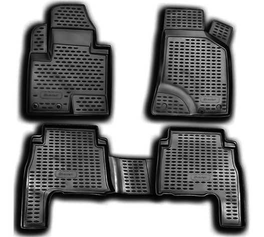 ΠΑΤΑΚΙΑ ΣΕ ΣΚΑΦΗ TPE ΛΑΣΤΙΧΟ ΓΙΑ HYUNDAI SANTA FE 01/2011-2018  ΣΕ ΑΝΘΡΑΚΙ ΣΚΟΥΡΟ ΓΚΡΙ ΧΡΩΜΑ NOVLINE - 4 ΤΕΜ.