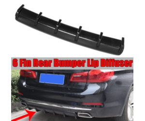 Diffuser πίσω προφυλακτήρα πλαστικό μαύρο γυαλιστερό universal