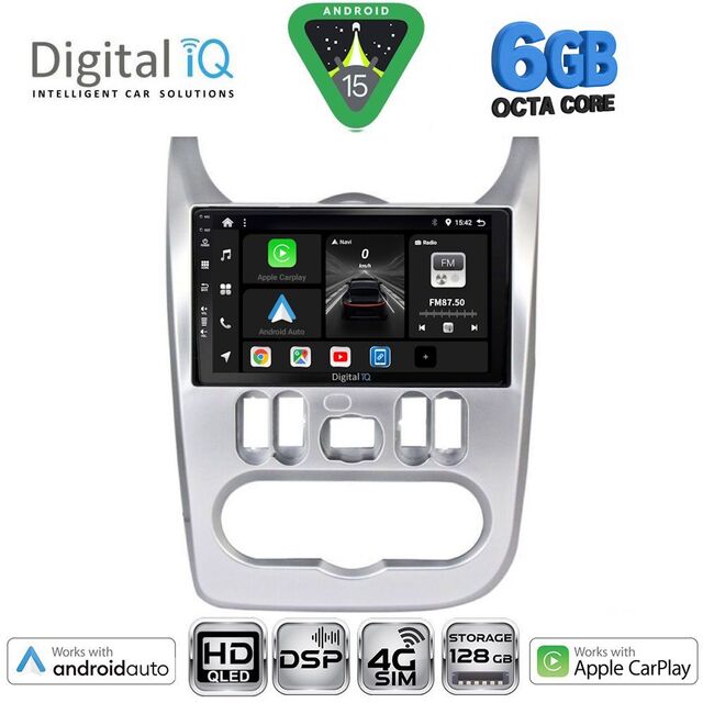 DIGITAL IQ BXF 17101SL_CPAA (9inc) MULTIMEDIA TABLET for DACIA DUSTER – LOGAN – SANDERO mod. 2006-2012 (SILVER)