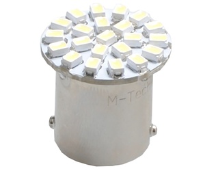R5W/R10W 12V BA15s 1,44W LED 22xSMD3020 PREMIUM ΛΕΥΚΟ BLISTER 2ΤΕΜ. M-TECH