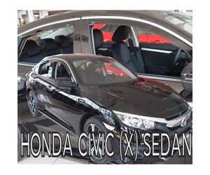 ΑΝΕΜΟΘΡΑΥΣΤΕΣ ΓΙΑ HONDA CIVIC X GEN 4D 2017+ ΣΕΤ ΑΥΤΟΚΙΝΗΤΟΥ ΑΠΟ ΕΥΚΑΜΠΤΟ ΦΙΜΕ ΠΛΑΣΤΙΚΟ HEKO - 4 ΤΕΜ.