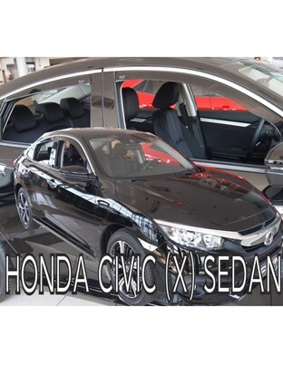ΑΝΕΜΟΘΡΑΥΣΤΕΣ ΓΙΑ HONDA CIVIC X GEN 4D 2017+ ΣΕΤ ΑΥΤΟΚΙΝΗΤΟΥ ΑΠΟ ΕΥΚΑΜΠΤΟ ΦΙΜΕ ΠΛΑΣΤΙΚΟ HEKO - 4 ΤΕΜ.